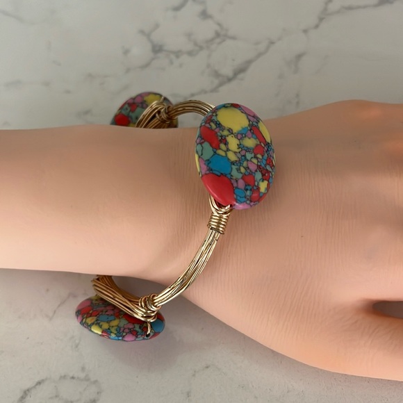 Lots of Beautiful Pastel Colors on this Handmade Bracelet - Picture 1 of 7